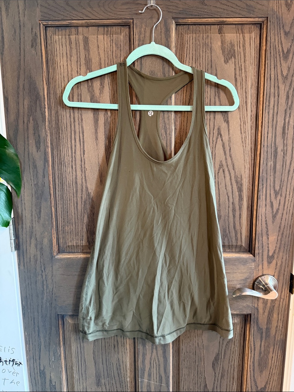 lululemon athletica Olive Green Racerback Tank Top